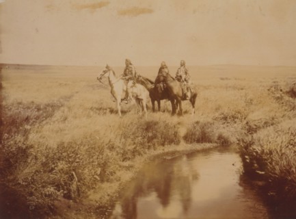 The three chiefs-Piegan, c1900. Creator: Edward Sheriff Curtis.