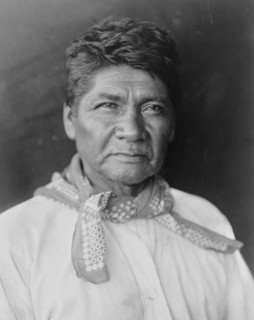 Marcos, Palm Cañon Cahuilla, half-length portrait, facing slightly right, c1905 [c1924]. Creator: Edward Sheriff Curtis.