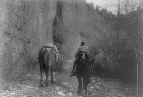 Moving-Apsaroke, c1908. Creator: Edward Sheriff Curtis.