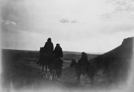 Among the Black Buttes-Navaho land, c1905. Creator: Edward Sheriff Curtis.