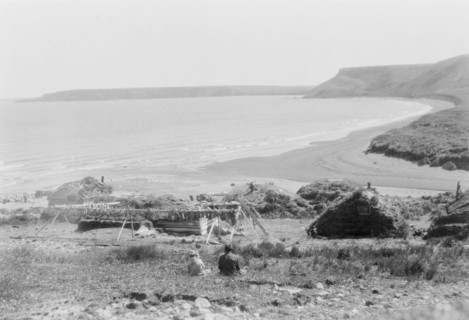 At Nash Harbor, Nunivak, Alaska, c1929. Creator: Edward Sheriff Curtis.