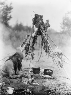 A Sarsi kitchen, c1927. Creator: Edward Sheriff Curtis.