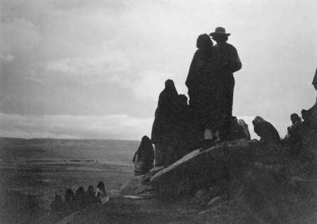 Watching the morning races, c1905. Creator: Edward Sheriff Curtis.