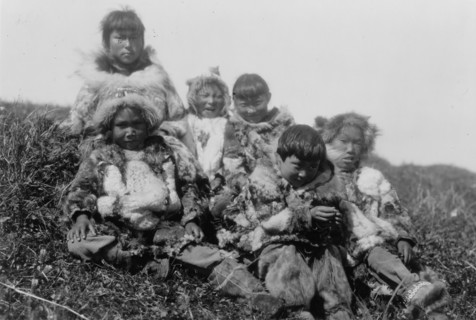 Nunivak children, c1929. Creator: Edward Sheriff Curtis.