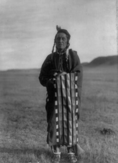 Hidatsa man, c1908. Creator: Edward Sheriff Curtis.