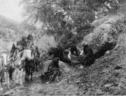 Story telling, c1906. Creator: Edward Sheriff Curtis.