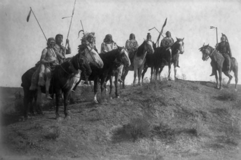 Watching for the signal, c1908. Creator: Edward Sheriff Curtis.