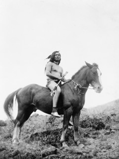 The old-time warrior-Nez Percé, c1910. Creator: Edward Sheriff Curtis.