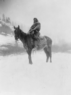 The scout in winter-Apsaroke, c1908. Creator: Edward Sheriff Curtis.