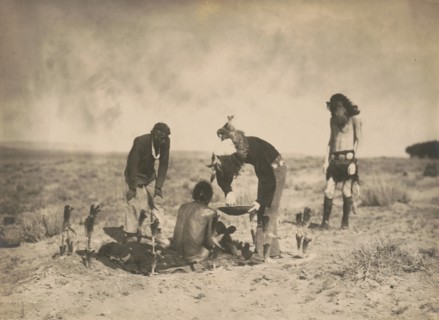 Giving the medicine-Navaho, c1905. Creator: Edward Sheriff Curtis.