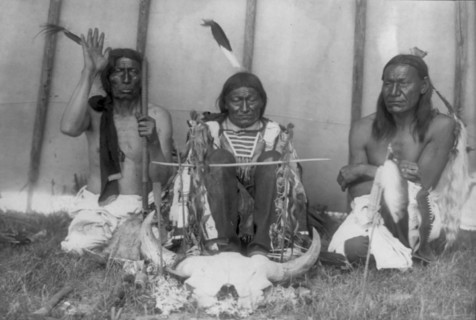 Hu Kalowa Pi, the altar complete, 1907, c1907. Creator: Edward Sheriff Curtis.