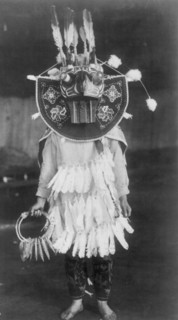 Masked dancer-Cowichan, c1913. Creator: Edward Sheriff Curtis.