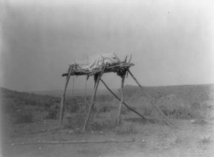 A burial platform-Apsaroke, c1908. Creator: Edward Sheriff Curtis.