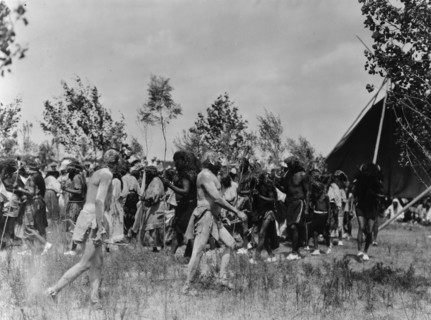 The Clowns, animal dance-Cheyenne, c1927. Creator: Edward Sheriff Curtis.