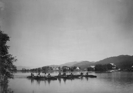 Kalispel scene, c1910. Creator: Edward Sheriff Curtis.