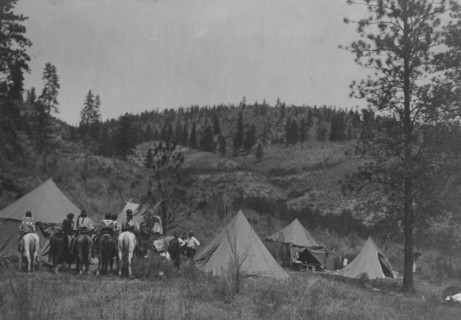 Author's camp among the Spokan, c1910. Creator: Edward Sheriff Curtis.