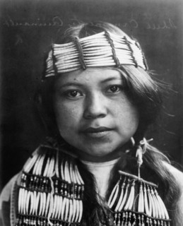 Shell ornaments-Quinault, c1913. Creator: Edward Sheriff Curtis.