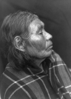 Chinook female profile, 1910, c1910. Creator: Edward Sheriff Curtis.