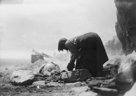 Potter building her kiln, c1906. Creator: Edward Sheriff Curtis.
