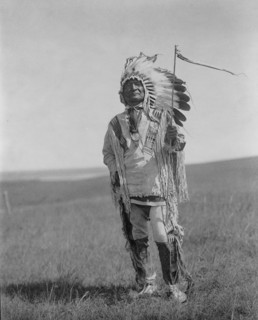 Arikara chief, c1908. Creator: Edward Sheriff Curtis.