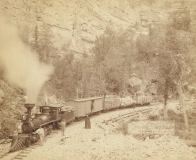 Giant Bluff Elk Canyon on Black Hills and Ft P RR, 1890. Creator: John C. H. Grabill.