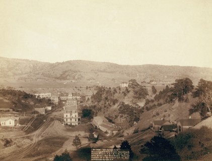 Hot Springs, SD Minnekahta, Ave Bath house 1; Sanitarium 2; Gillespie House 3; FE and MV..., 1891. Creator: John C. H. Grabill.