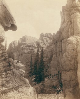 Lake Harney Peaks, near Custer City, SD, on B & M Ry, 1891. Creator: John C. H. Grabill.