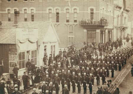 Deadwood Grand Lodge IOOF of Dakotas Street Parade, May 21, 1890, 1890. Creator: John C. H. Grabill.