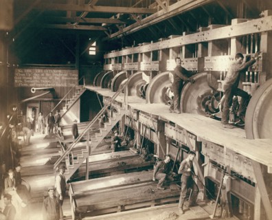 The Interior "Clean Up" day at the Deadwood Terra Gold Stamp Mill, one of the Homestake..., 1888. Creator: John C. H. Grabill.