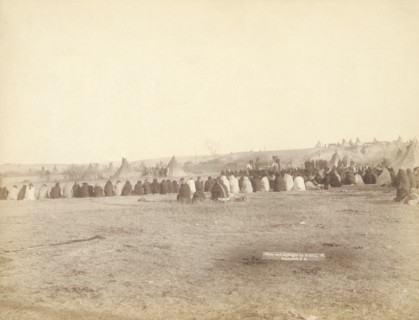 Indian Council in Hostile Camp, 1891. Creator: John C. H. Grabill.