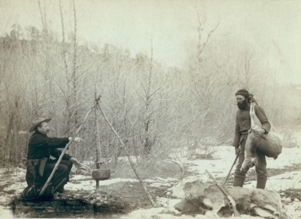 Hunting Deer A deer hunt near Deadwood in winter '87 and '88 Two miners McMillan and..., 1888. Creator: John C. H. Grabill.