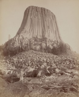 Devil's Tower From West side showing millions of tons of fallen rock Tower 800..., 1890. Creator: John C. H. Grabill.
