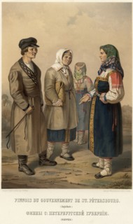 Finns of the St. Petersburg province. (Izhorians), 1862. Creator: Karlis Huns.