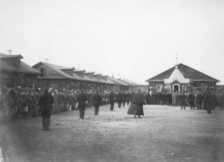 Prayer in a Prison Courtyard, 1890. Creator: Ivan Nikolaevich Krasnov.