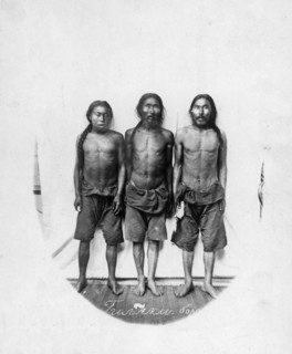 Gilyak fighters, 1865-1871. Creator: VV Lanin.