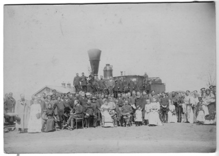 The first train in Irkutsk, 1898. Creator: AS Lavrentev.