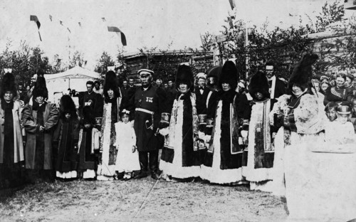 Yakuts on a holiday, late 19th cent - early 20th cent. Creator: I Popov.