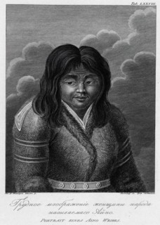 Illustration of an Ainu Woman, 1813. Creator: Jegor Skotnikoff.