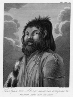 Illustration of an Ainu Man From Esso Island, 1813. Creator: Jegor Skotnikoff.