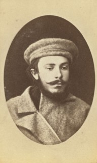 Head-and-shoulders portrait of a man, dressed in convict clothing, facing..., between 1880 and 1886. Creator: Unknown.