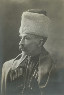 George Kennan wearing Georgian cossak uniform, half-length portrait..., between 1870 and 1886. Creator: Unknown.