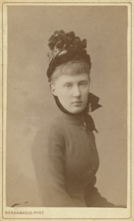 Grand Duchess Serge, Elizabeth of Hesse, half-length portrait, facing front, between 1870 and 1880. Creator: Unknown.