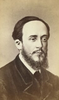 Dmitri i Ivanovich Pisarev, head-and shoulders portrait, facing right, between 1880 and 1886. Creator: Unknown.