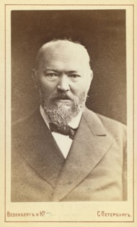Aleksandr Nikolaevich Ostrovsky, half-length portrait, facing front, between 1880 and 1886. Creator: Unknown.