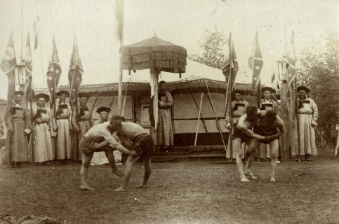 The fight of the Buryats, which took place in the passage of His Imperial Highness..., 1895. Creator: L Veniukov.