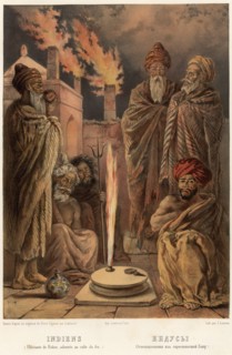 Hindus. (Fire worshipers from the outskirts of Baku), 1862. Creator: Zakharov.