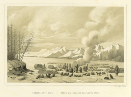 Resting Along the Tau River, 1856. Creator: Ivan Dem'ianovich Bulychev.