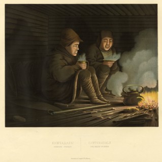 Kamchadals. Winter Station, 1856. Creator: Ivan Dem'ianovich Bulychev.