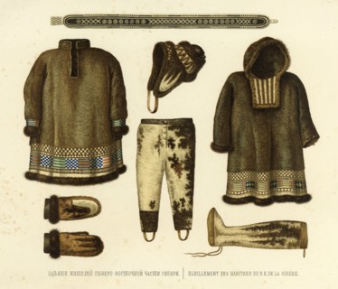 Clothing from Residents of the Northeastern Part of Siberia, 1856. Creator: Ivan Dem'ianovich Bulychev.
