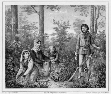 Inhabitants of Kamchatka, 19th century. Creators: Friedrich Heinrich Kittlitz, Victor Adam, Jean Louis Tirpenne.